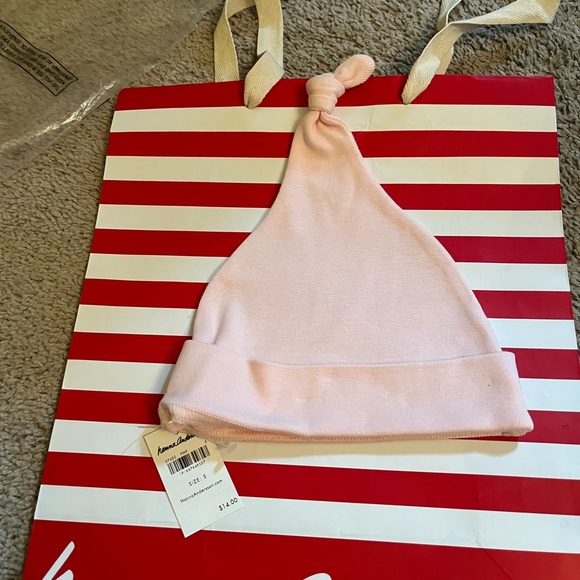 BABY KIDS HANNA ANDERSON TOP KNOT BEANIE PINK NWT - Picture 7 of 12